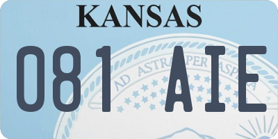 KS license plate 081AIE