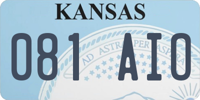 KS license plate 081AIO