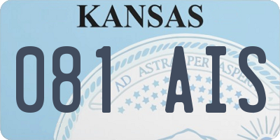 KS license plate 081AIS