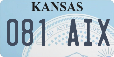 KS license plate 081AIX