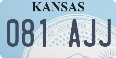 KS license plate 081AJJ