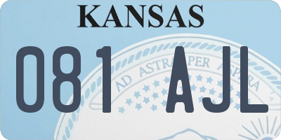KS license plate 081AJL