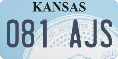 KS license plate 081AJS
