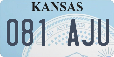 KS license plate 081AJU