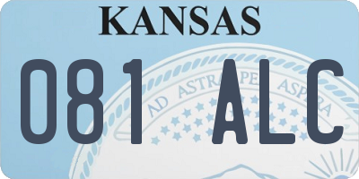 KS license plate 081ALC