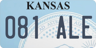 KS license plate 081ALE