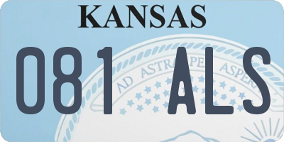 KS license plate 081ALS
