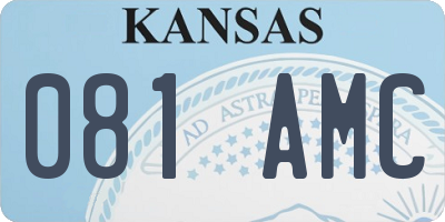 KS license plate 081AMC