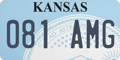 KS license plate 081AMG