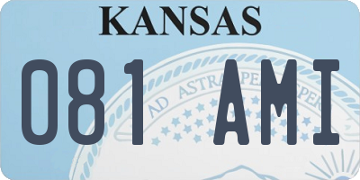 KS license plate 081AMI