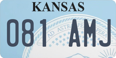 KS license plate 081AMJ