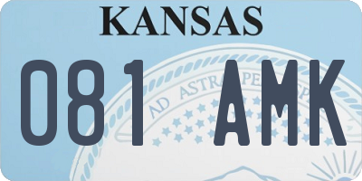 KS license plate 081AMK