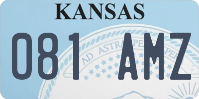 KS license plate 081AMZ