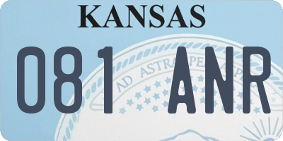 KS license plate 081ANR