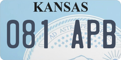 KS license plate 081APB