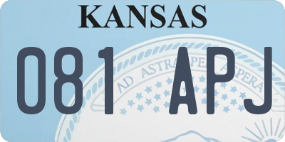 KS license plate 081APJ