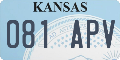 KS license plate 081APV