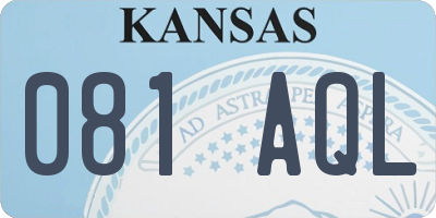KS license plate 081AQL