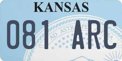 KS license plate 081ARC