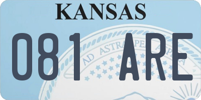 KS license plate 081ARE