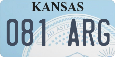 KS license plate 081ARG