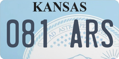 KS license plate 081ARS