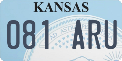 KS license plate 081ARU