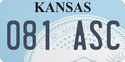 KS license plate 081ASC