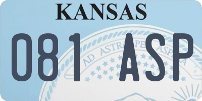 KS license plate 081ASP