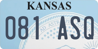 KS license plate 081ASQ