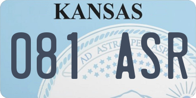 KS license plate 081ASR