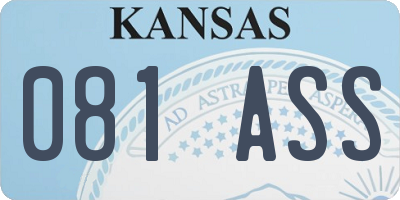 KS license plate 081ASS