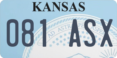 KS license plate 081ASX
