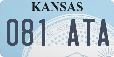 KS license plate 081ATA