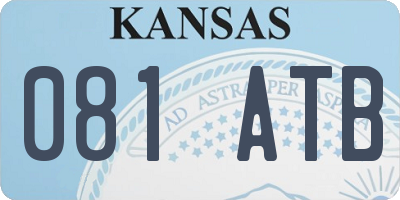 KS license plate 081ATB