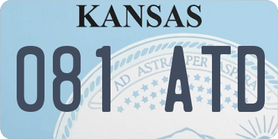KS license plate 081ATD