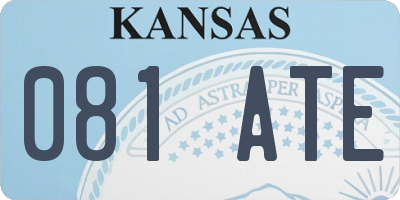KS license plate 081ATE