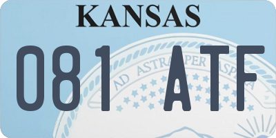 KS license plate 081ATF
