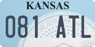 KS license plate 081ATL