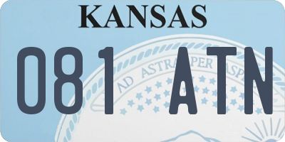 KS license plate 081ATN