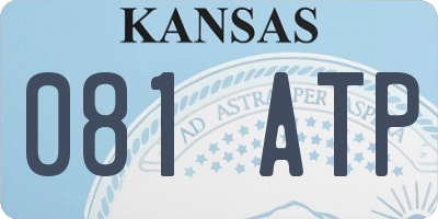 KS license plate 081ATP