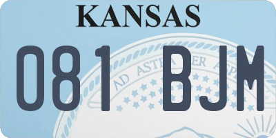 KS license plate 081BJM