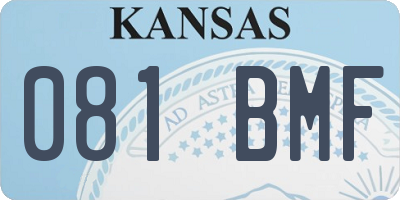 KS license plate 081BMF