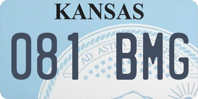 KS license plate 081BMG