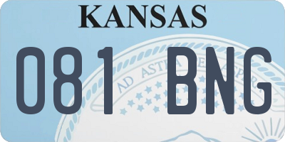 KS license plate 081BNG