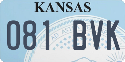 KS license plate 081BVK