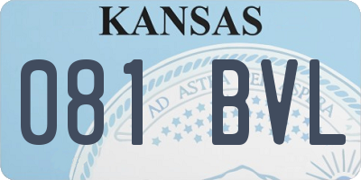 KS license plate 081BVL