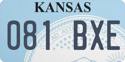 KS license plate 081BXE
