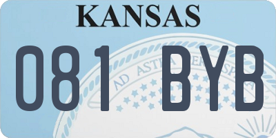 KS license plate 081BYB