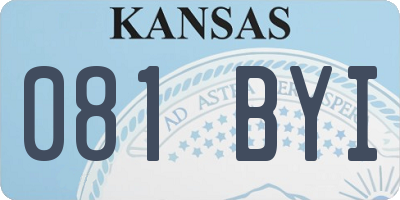 KS license plate 081BYI